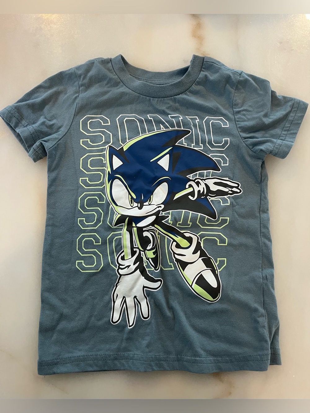 Sonic Graphic Short Sleeve Tee for Kids - Blue